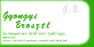 gyongyi brosztl business card